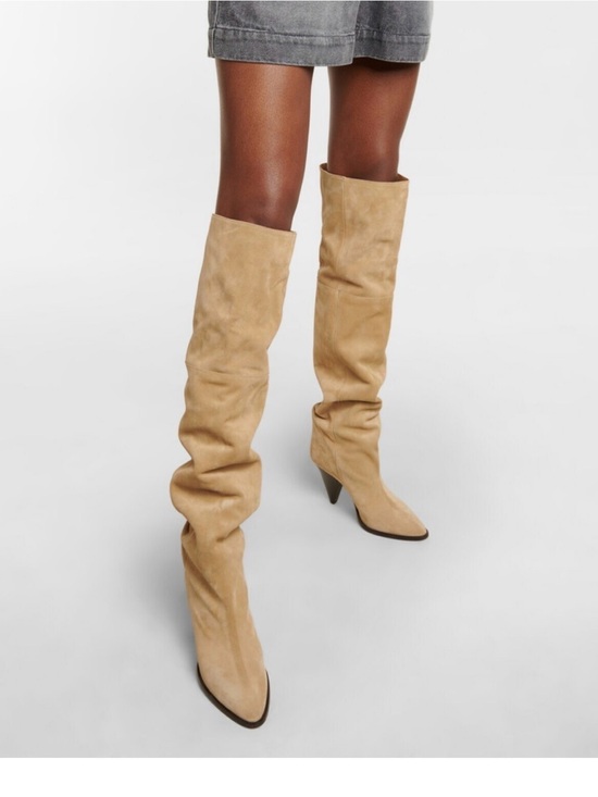 Isabel Marant Shoes - Isabel Marant "Riria" slouchy suede over-the-knee boots 40